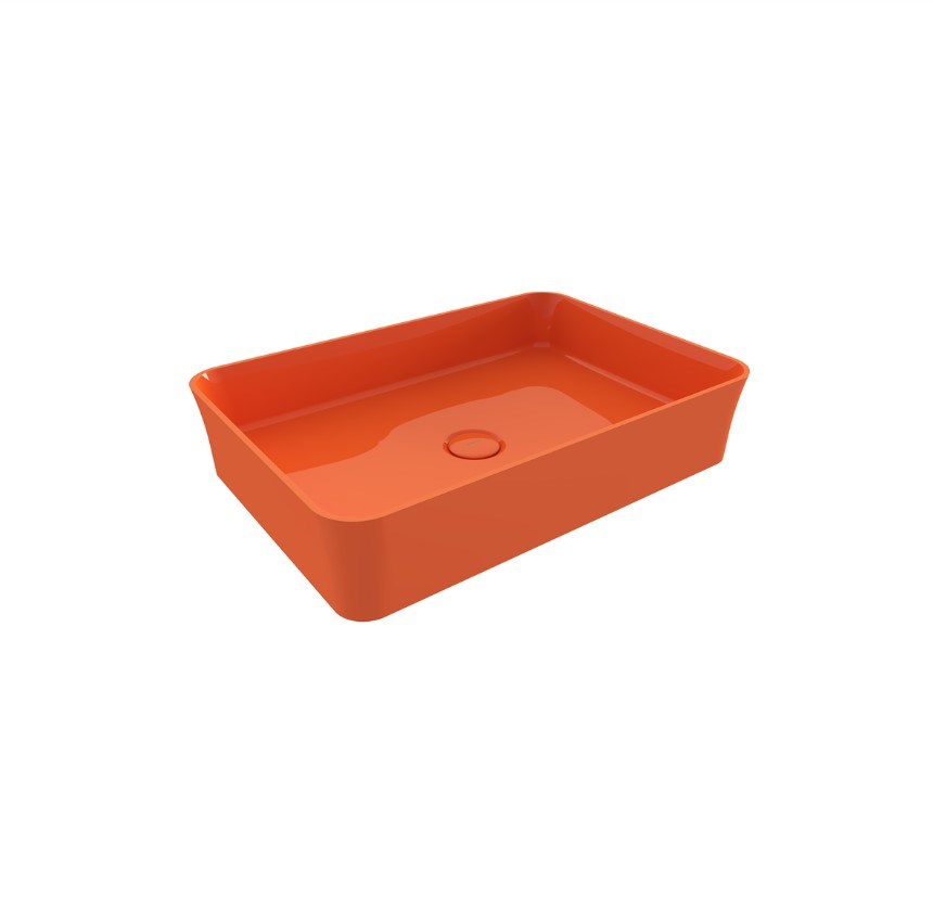 Bocchi Slim Line Dikdörtgen Lavabo 55x38 cm Parlak Turuncu 1476-012-0125