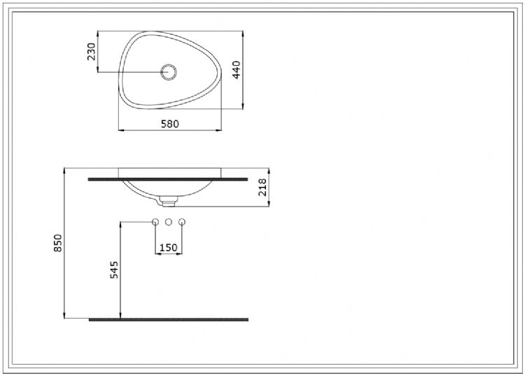 BOCCHİ Etna Tezgah Üstü Lavabo 58 cm MAT GRİ 1112-006-0125