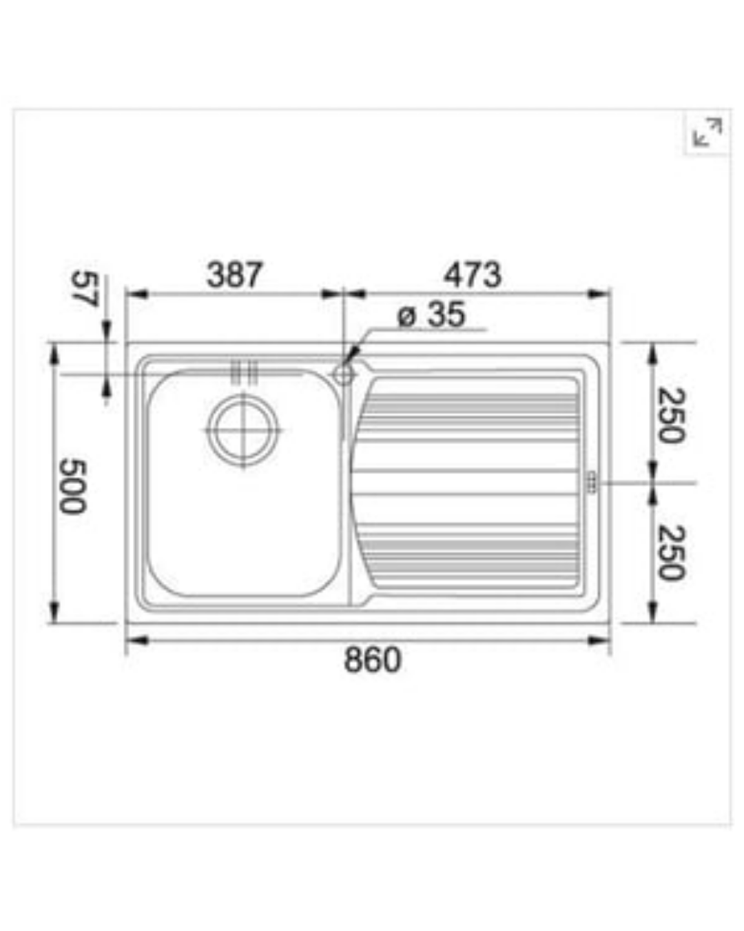 Franke Logica Line - LLX 611-L Paslanmaz Sol Çelik Evyeler  