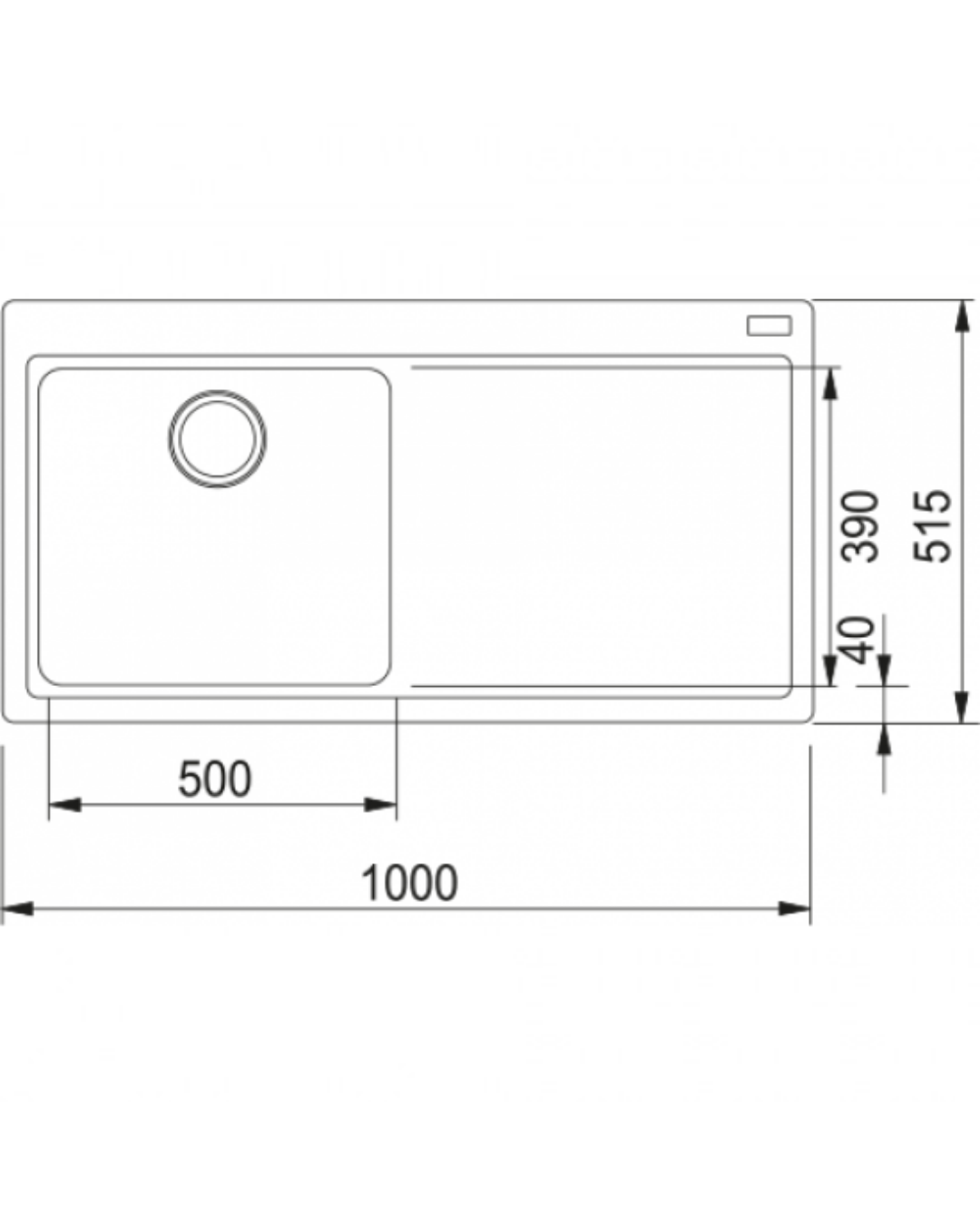 Franke Mythos MTG 611-100 Sağ Damlalıklı Granit Evye Bianco