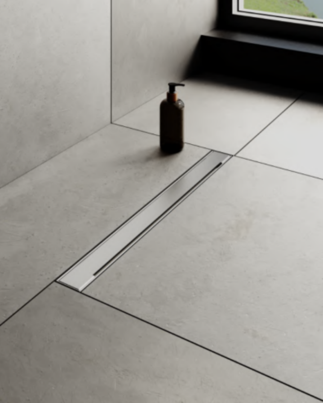 Kabinet Lidya Duş Kanalı 50 cm Mat Gümüş