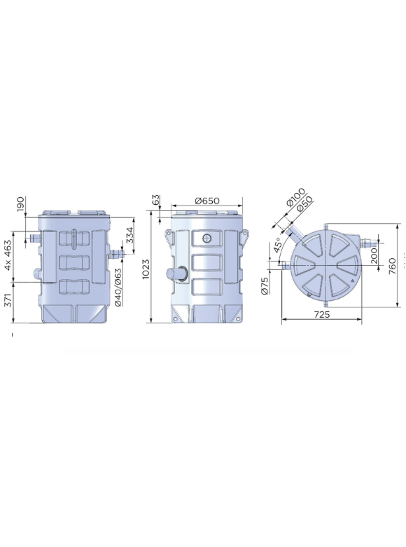 Sanihydro Tek Pompa Tek Pompa Bıçaklı Monofaze Sanıfos 280
