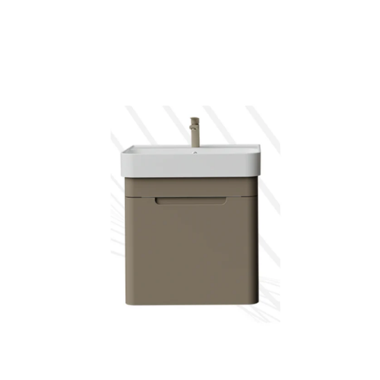 Creavit CO0060.41 Colorit Kapaklı Lavabo Dolabı 60 cm Ve Oval Ayna Cappuccino