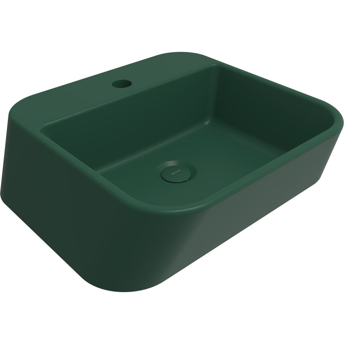 Bocchi Firenze Batarya Banklı Çanak Lavabo Mat Yeşil 50 cm