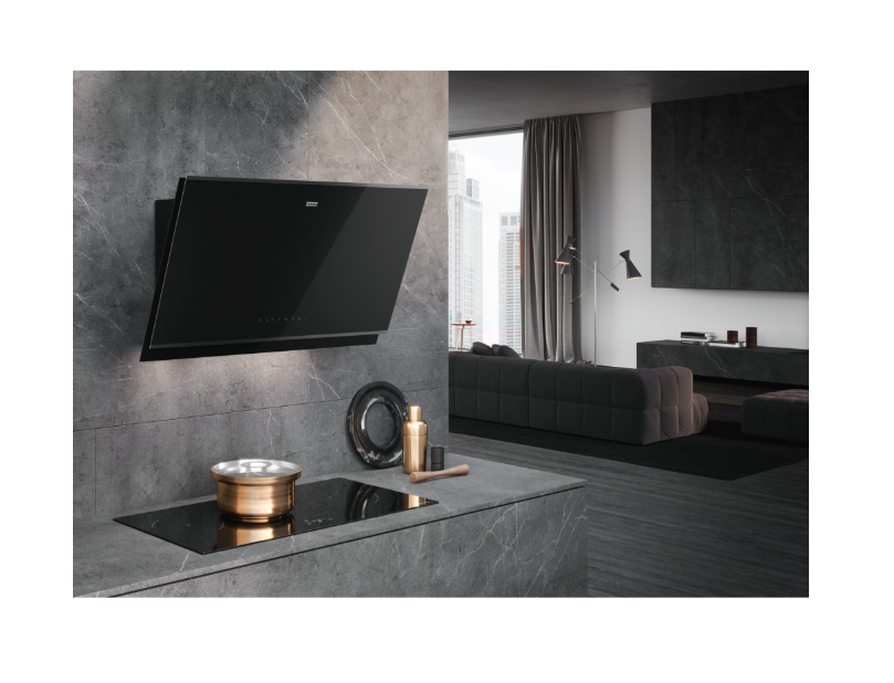 FRANKE Mythos Pro K-LINK FMY PRO 907 FM BK/BK MATT KL Black Glass+Black Davlumbaz 330.0705.065