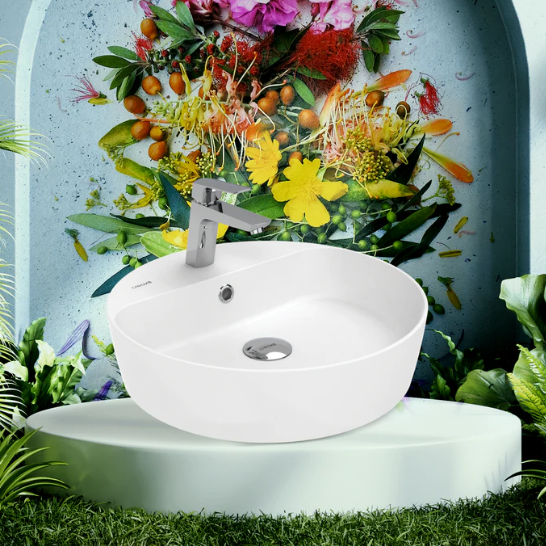 Creavit LP146 Loop 45cm Masa Üstü Çanak Lavabo Mat Beyaz