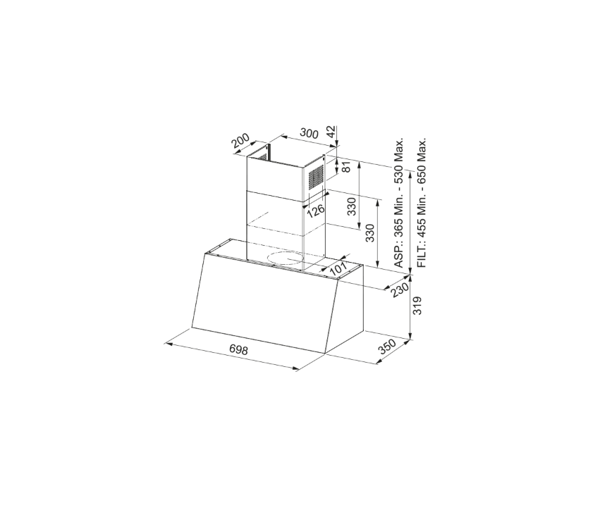 FRANKE Classicline FCO 70 PW/G Krem Davlumbaz 321.0697.173