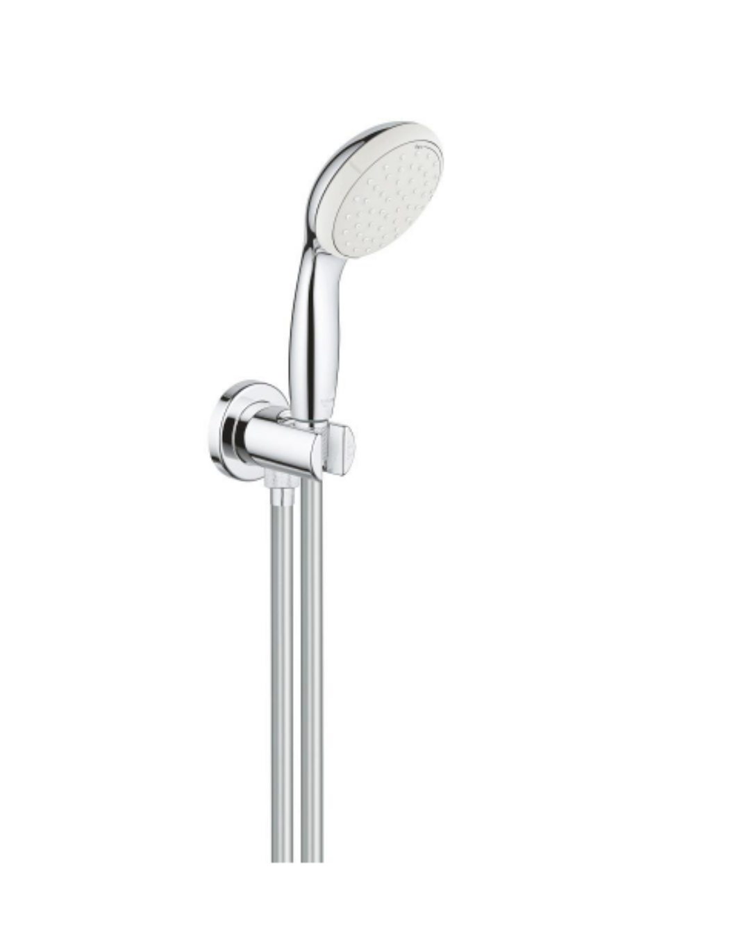 Grohe 26406001 Temposta 100 El Duşu Askılı Su Çıkış Dirseği, El Duşu ve Spiral Hortum 