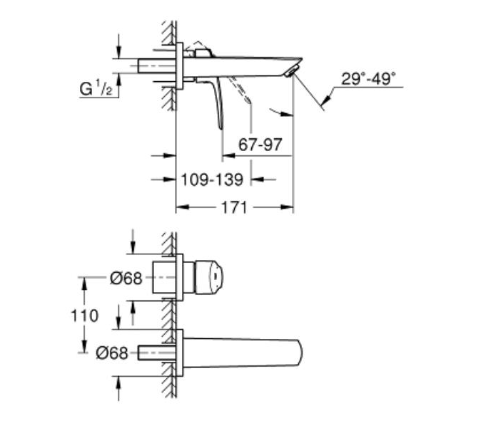 Grohe Eurosmart 2 Delikli Lavabo Bataryası S-Boyut - 29337003