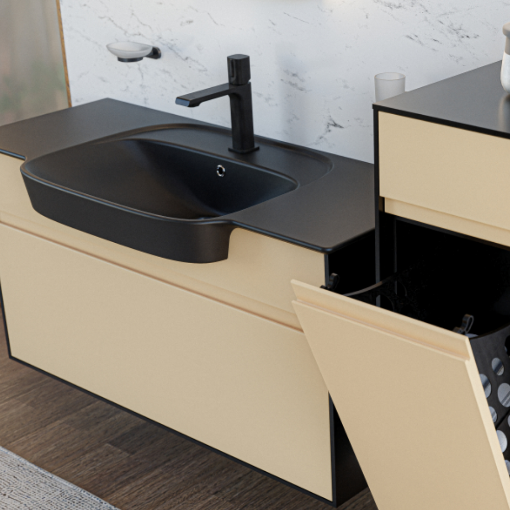 CREAVİT AL1500S Alfa Lavabo Armatürü Mat Siyah