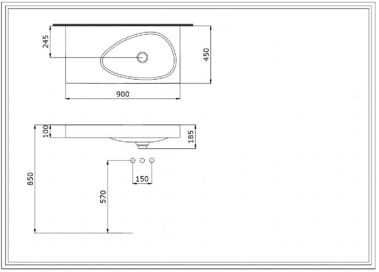 BOCCHİ Etna Etajerli Lavabo 90 cm Mat Somon 1115-032-0125