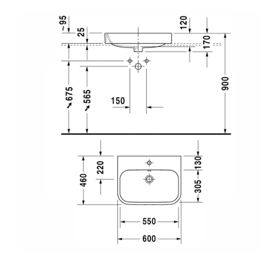 Duravit 2315600000 Happy D.2 Tezgah Üstü Lavabo 60 cm