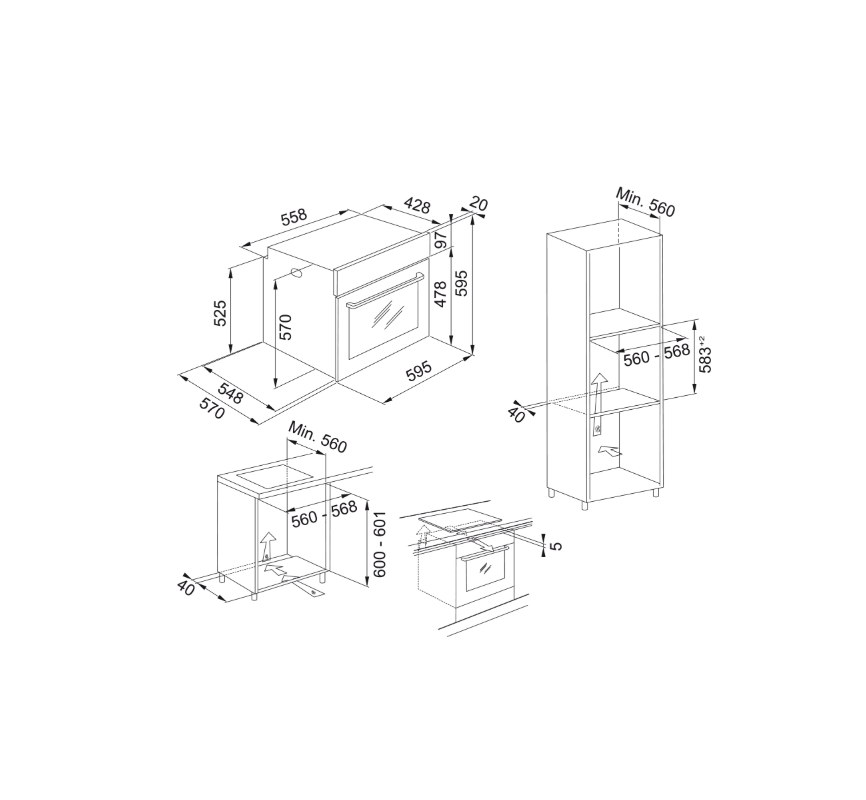 FRANKE Smart Linear FSL 86 H WH White Glass Fırın 116.0609.448