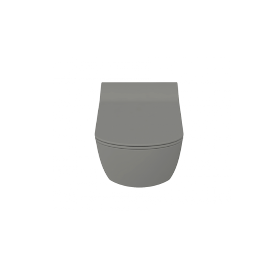 Creavit EG321 Elegant Rim-Off Kanalsız Duroplast Yavaş Kapanan Klozet Kapaklı Cool Grey Set