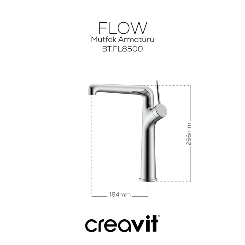 CREAVİT Flow Mutfak Bataryası Armatürü FL8500