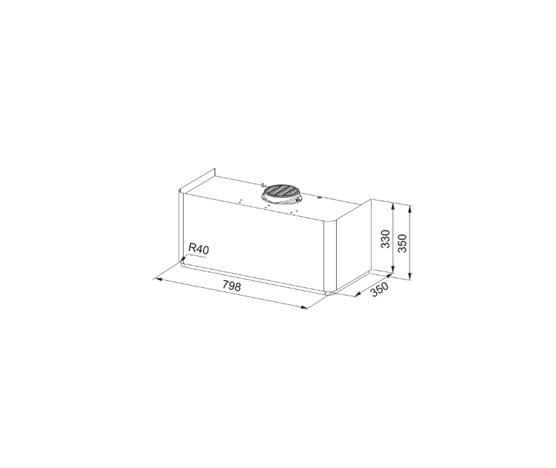 FRANKE Mythos Masterpiece FMY W BK M/GD 80 KL Matt Black+Gold Davlumbaz 335.0729.962