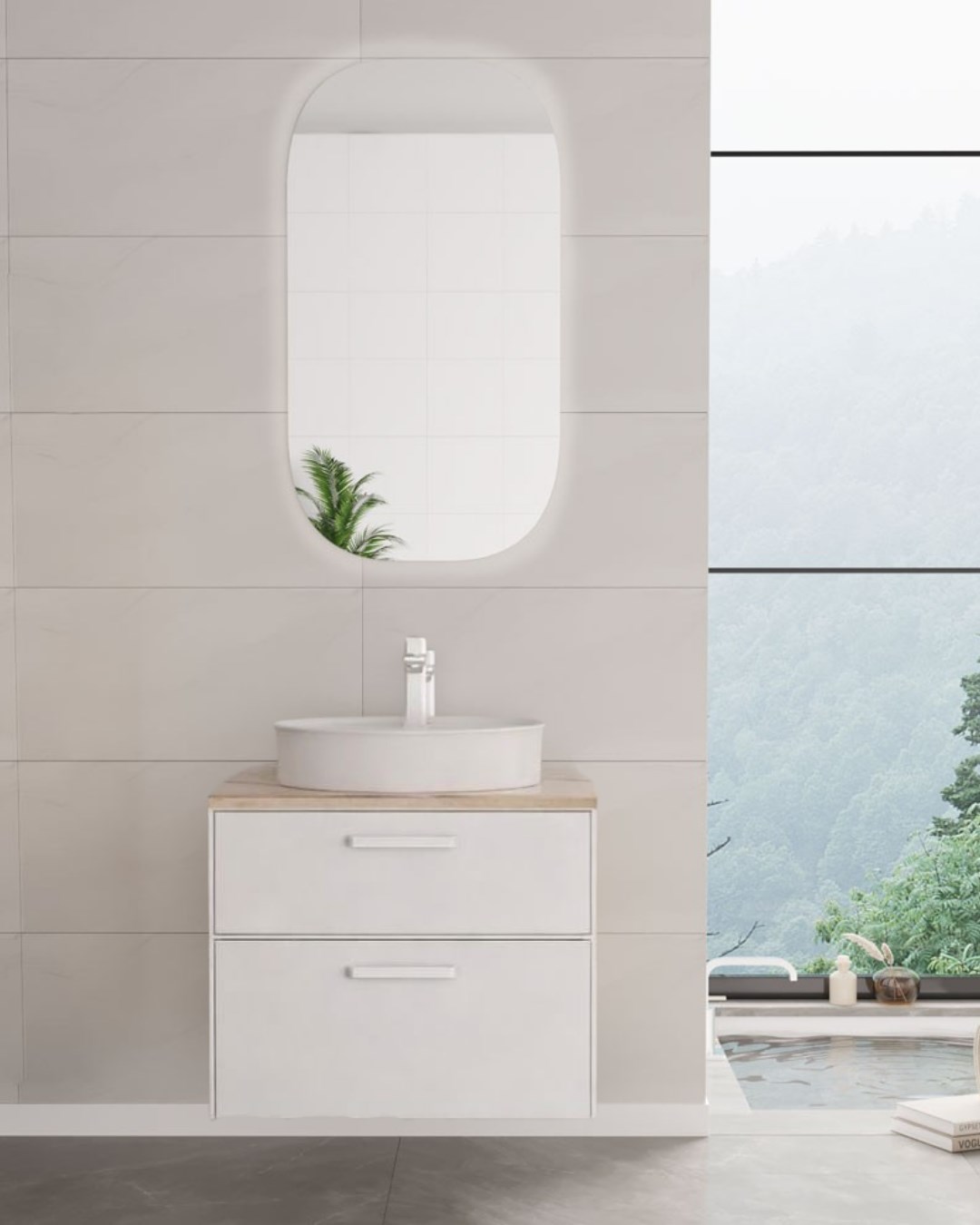 Orka Salerno 60 cm Banyo Dolabı Takım Mat Beyaz