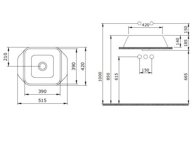 Bocchi Firenze  Çanak Lavabo Mat Buz Mavisi 1005-029-0125