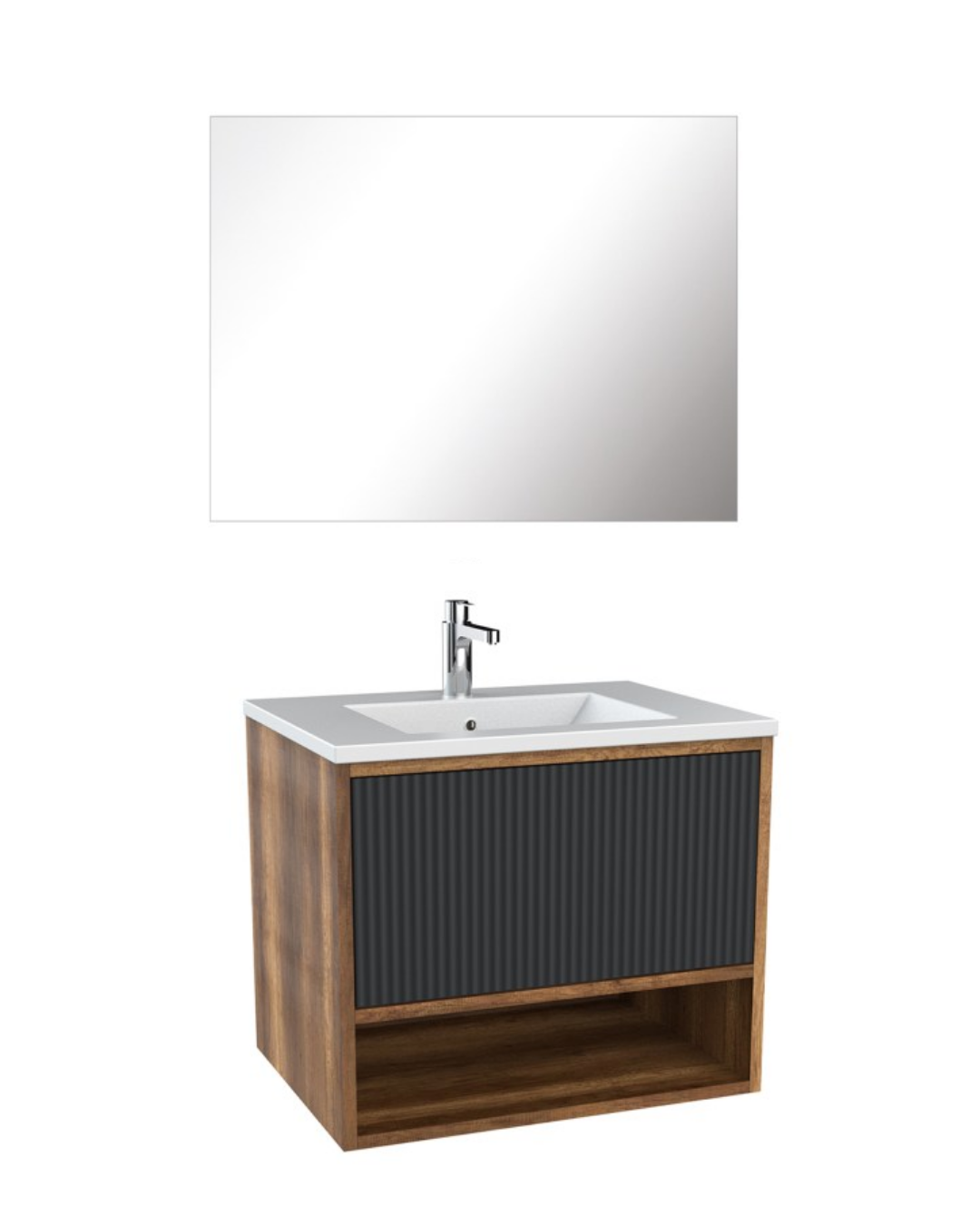 Kobos Elegant Banyo Mobilyası Takımı Tek Çekmeceli