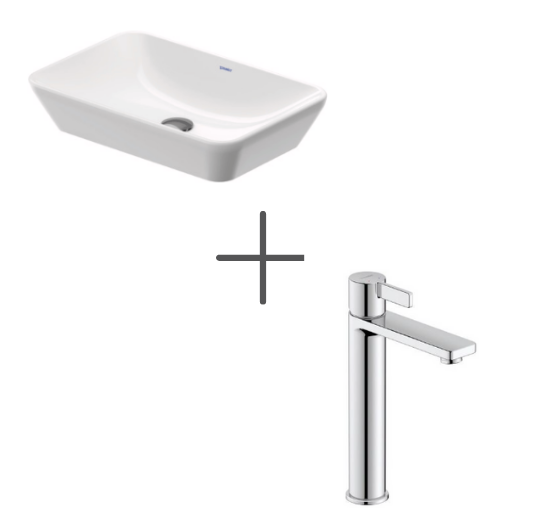 Duravit D-Neo 60 cm Çanak Lavabo Vse D-Neo Lavabo Bataryası, Large