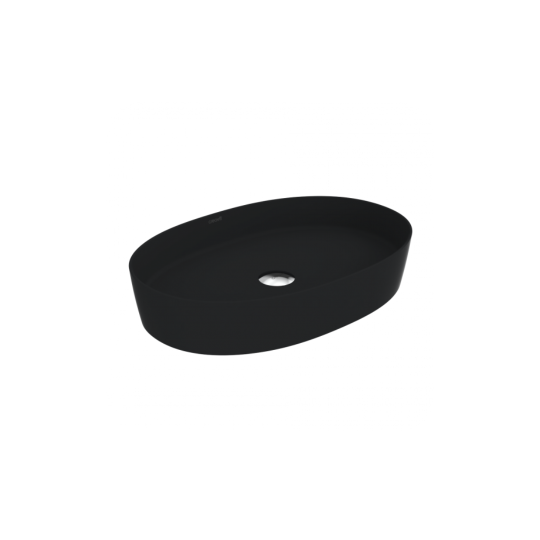 LP160 Loop Oval Çanak Lavabo 40x60 cm Mat Siyah