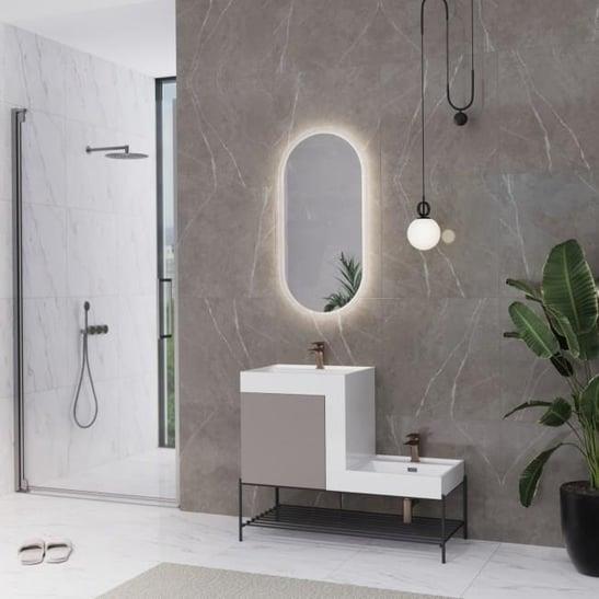 Kobos Up-Down Z Lavabo 100 cm Lavabo Dolabı Seti 