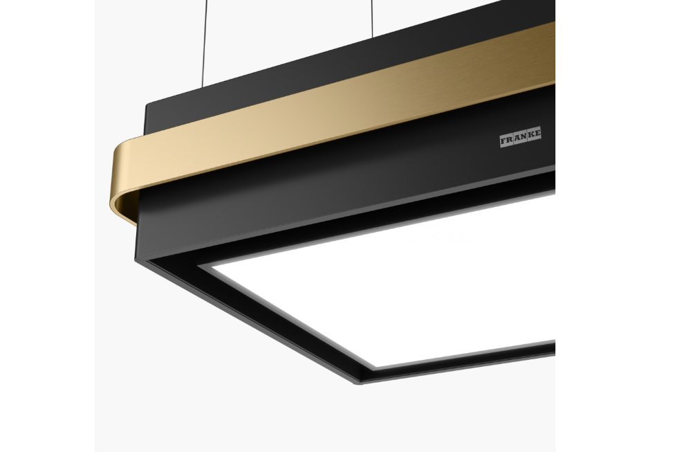 FRANKE Mythos Masterpiece FMYS BK/GD F80 KL Matt Black+Gold Ada Davlumbaz 345.0726.998