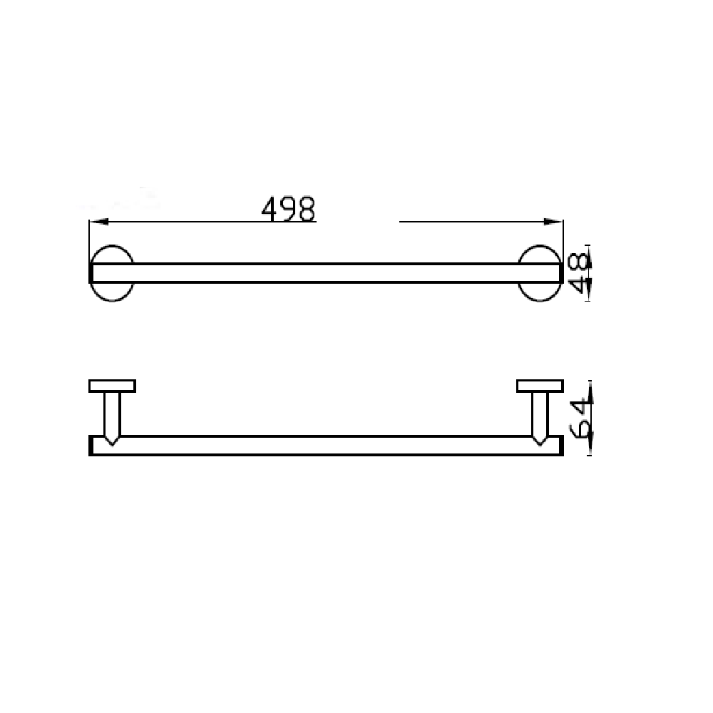 Bocchi 3015-0013-AB Piave Havluluk Uzun 498 mm Mat Siyah