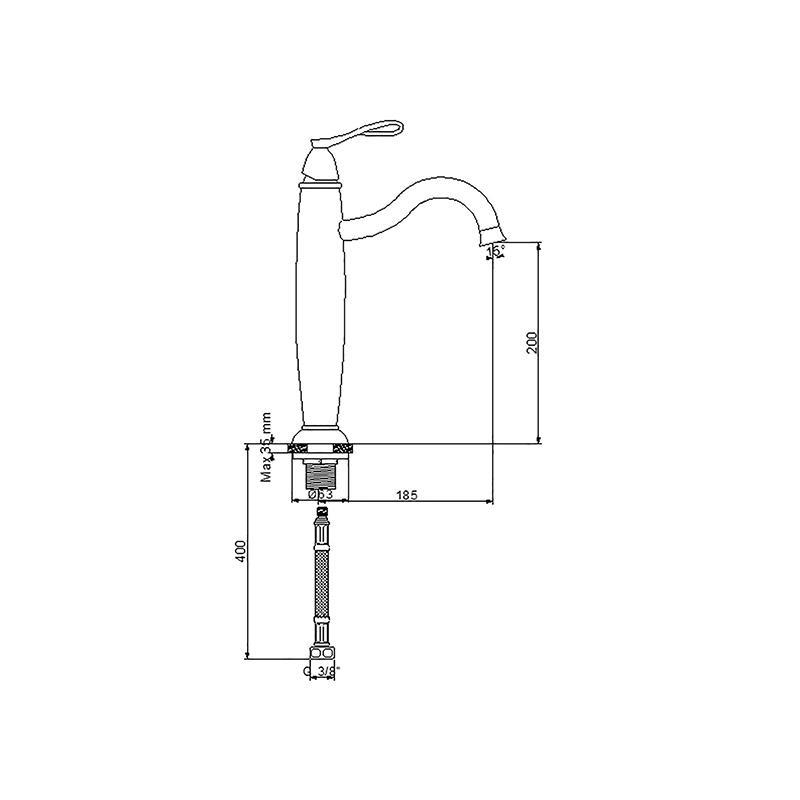 NEWARC 951001 GOLDEN ÇANAK TİPİ LAVABO BATARYASI ALTIN