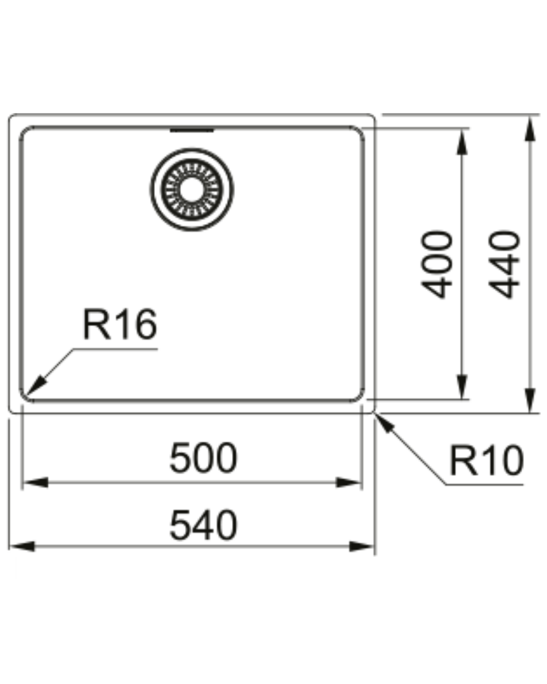 Franke Maris MRX 110-50 Tezgahaltı Evye