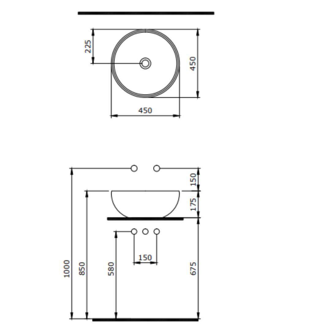 Bocchi Venezia Çanak Lavabo 45 cm Kırmızı 1119-019-0125