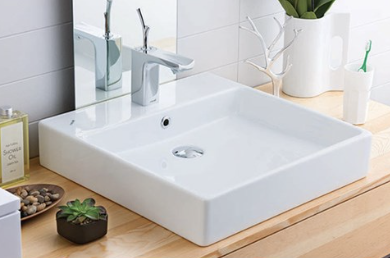CREAVİT Next 50x50 cm Setüstü Düz Kare Lavabo NX255