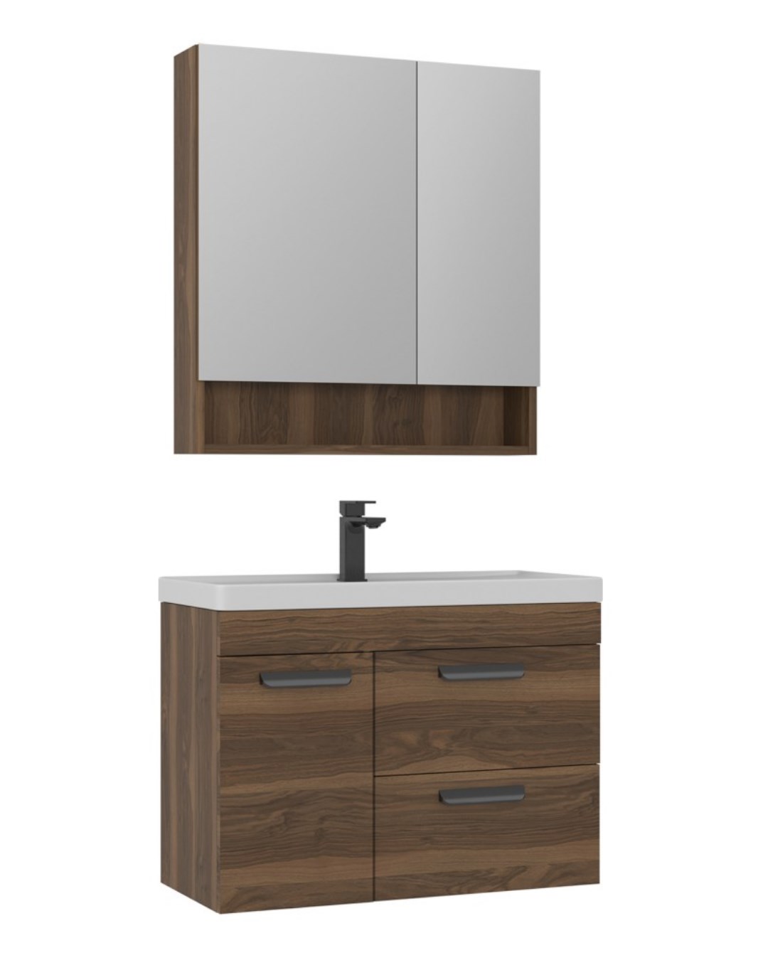 Orka Nova 80 CM Banyo Dolabı Takım Ceviz