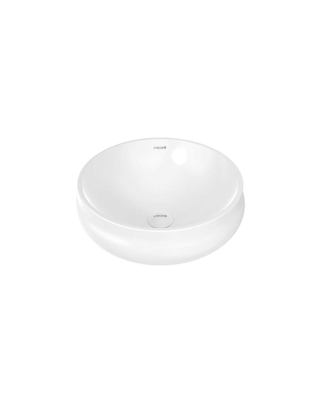 Creavit Gordo Tezgah Üstü Lavabo Ø40 cm Parlak Beyaz GO140