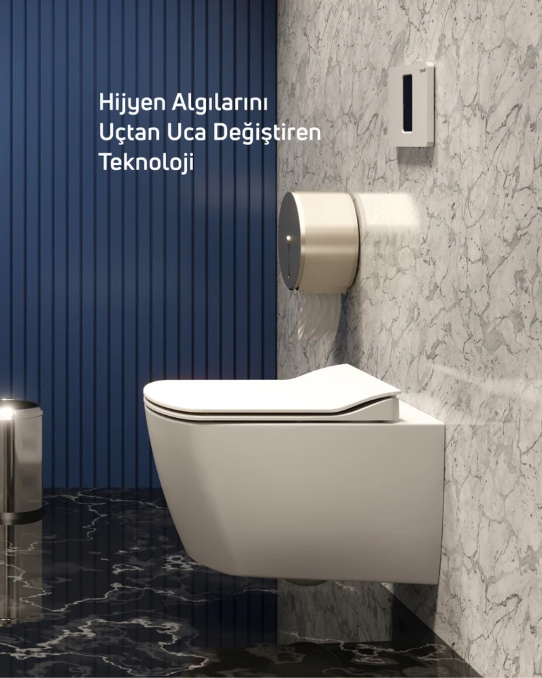 Creavit Elegant Rim-Off Yavaş Kapanan Klozet Kapaklı Parlak Beyaz Set EG321-00