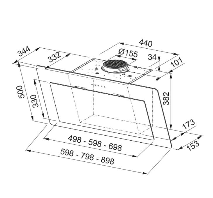 FRANKE 330.0591.773 Maris Neo Davlumbaz FNO 905 BK