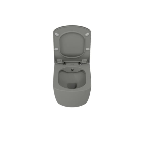 Creavit Elegant Rim-Off Kanalsız Duroplast Yavaş Kapanan Klozet Kapaklı Cool Grey Set EG321-00CG00E-0000