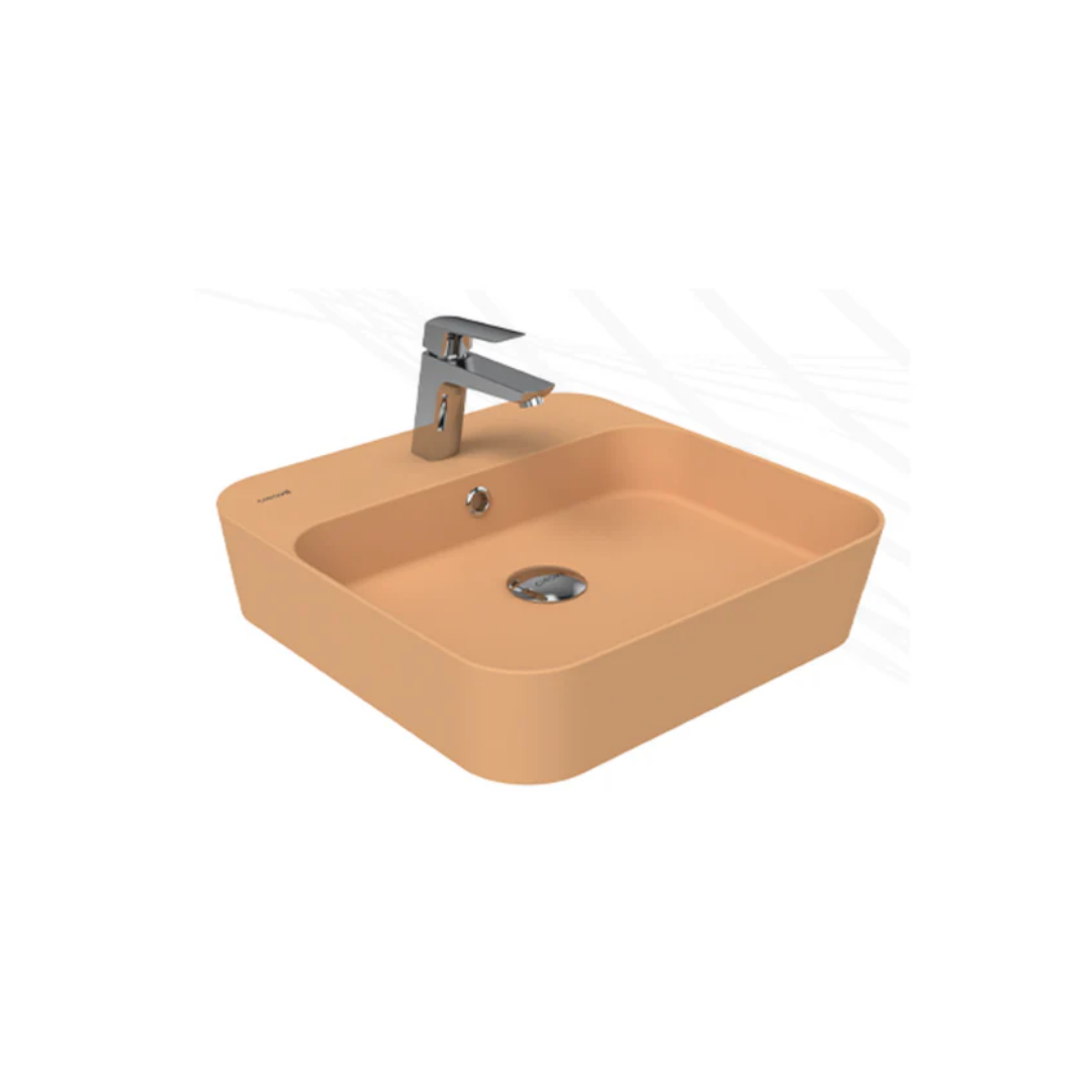 Creavit LP046-00ST00E-0000 Loop Kare Çanak Lavabo - Şeftali Tüyü