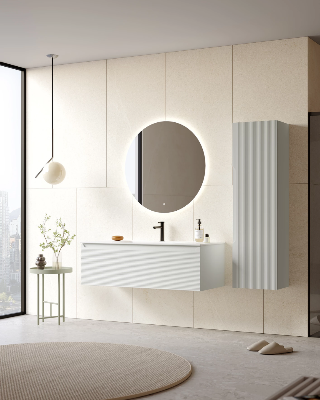 ORKA Olbia 80 cm Banyo Dolabı Takımı Mat Beyaz