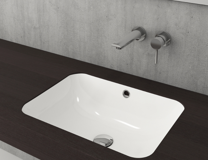 BOCCHİ Scala Tezgahaltı Lavabo 55 cm Parlak Beyaz 1006-001-0125