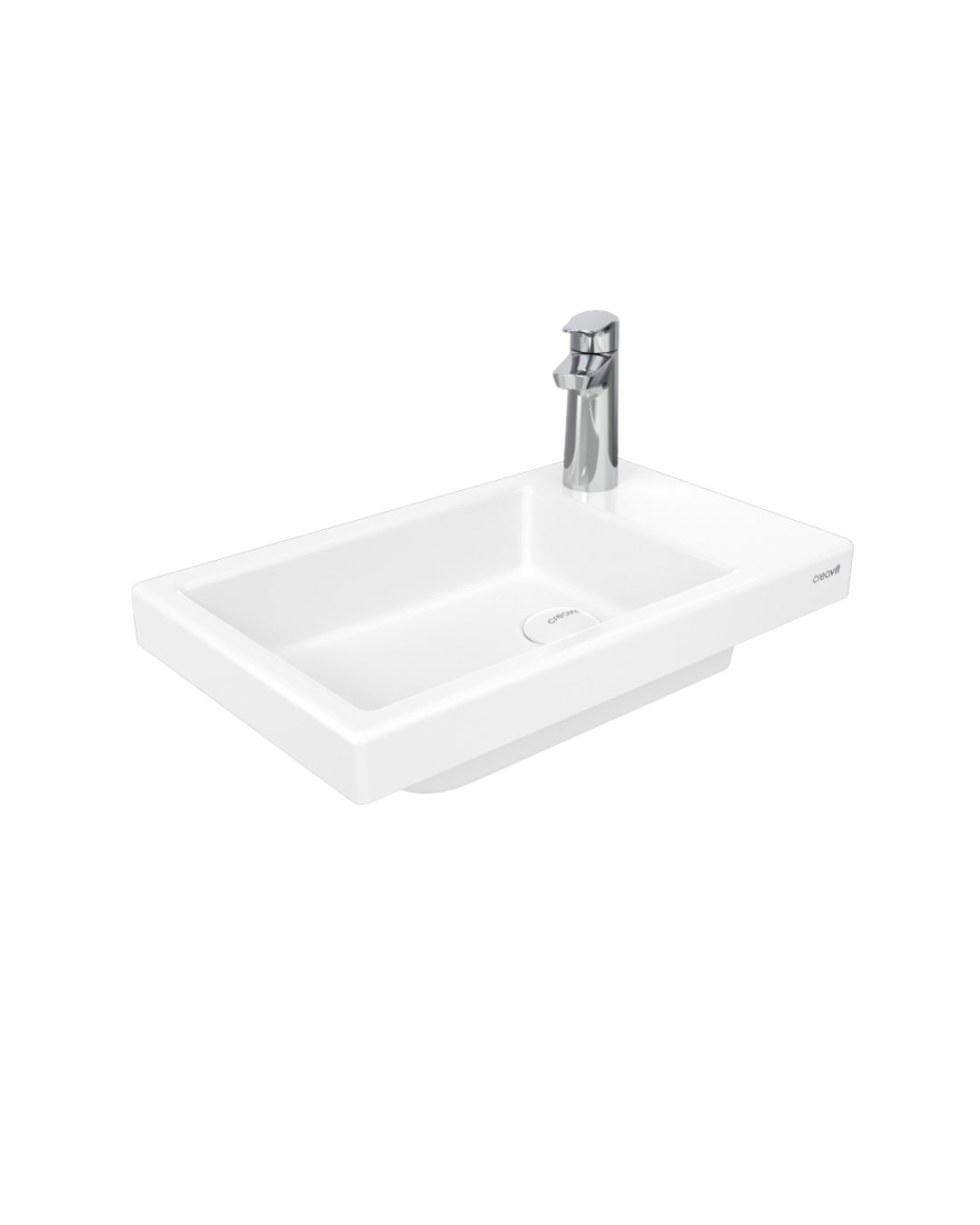 Creavit TP026 Elmas Tezgah Üstü Lavabo 30X50 cm Beyaz