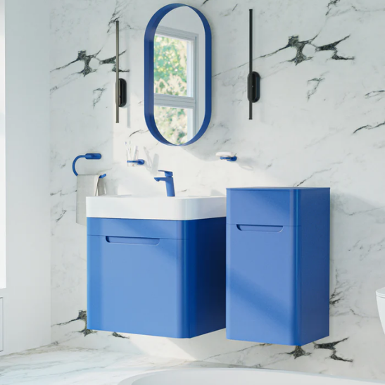 Creavit CO0060.41 Colorit Kapaklı Lavabo Dolabı 60 cm Ve Oval Ayna Ocean