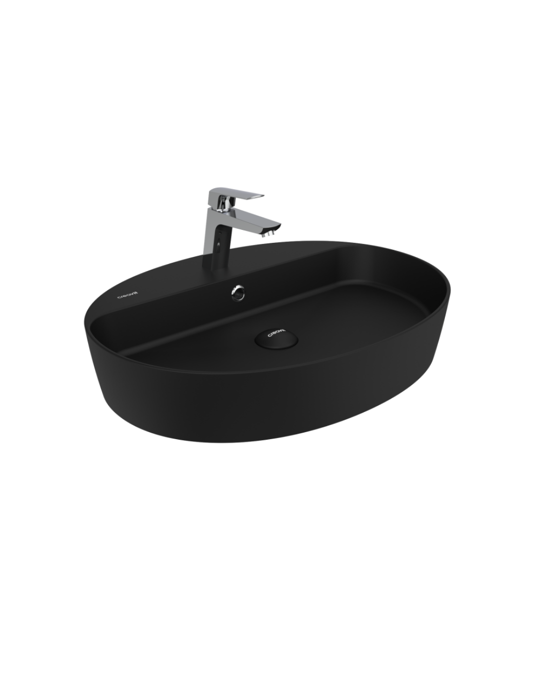 Creavit Loop Oval Çanak Lavabo 45x60 cm Mat Siyah LP161-00SM