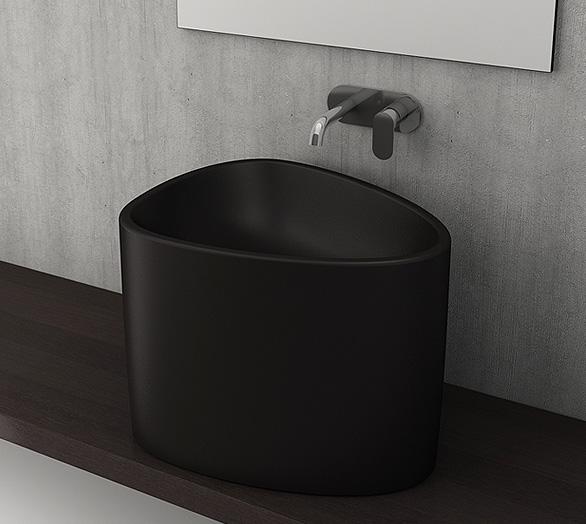Bocchi Etna Tezgah Üstü Monoblok Lavabo Mat Siyah 1162-004-0125