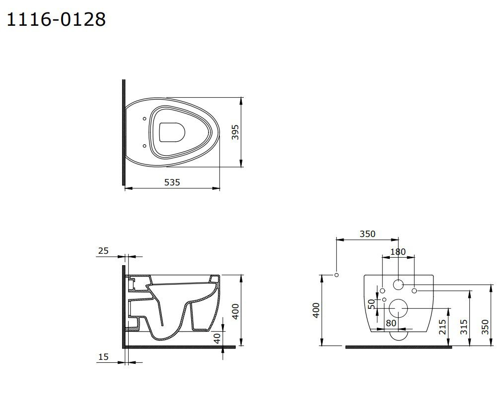 Bocchi Etna Asma Klozet Kapak Dahil Mat Antrasit 1116-020-0128