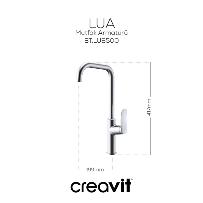 CREAVİT Lua Eviye Mutfak Bataryası Armatürü LU8500