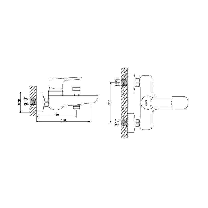 NEWARC Loft Banyo Bataryası Siyah 921511b