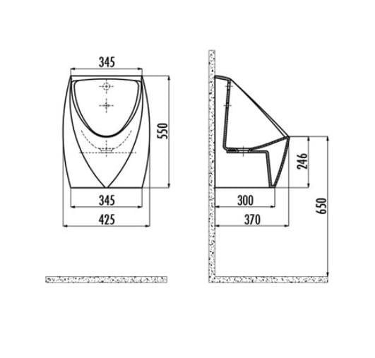 CREAVİT TP645 Ankastre Fotoselli Pisuar