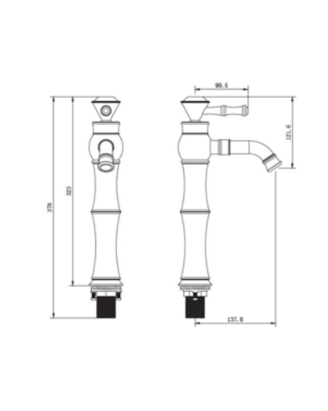 Orka Plus Topkapı Serisi Yüksek Lavabo Armatürü -Rose TP1463 R