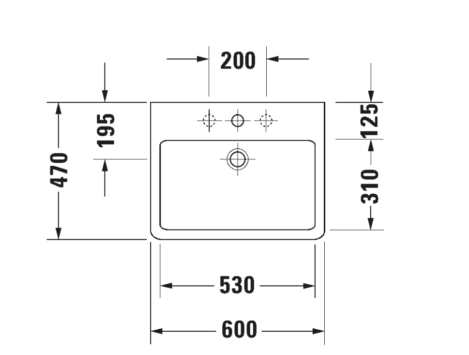 Duravit Vero Çanak Lavabo 60 cm Beyaz 0454600027